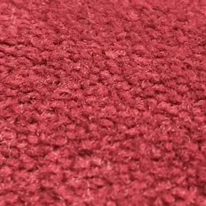 Alfombra roja de nylon, detalle de la fibra recortada